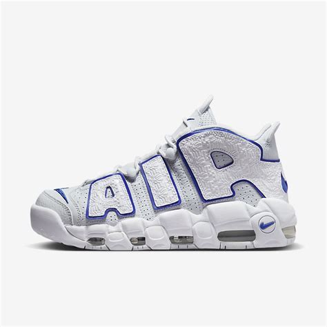 nike uptempo blau weiß|uptempo white racer blue.